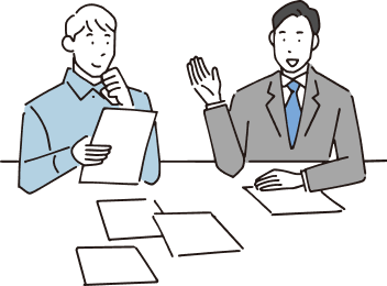 FPの方の運用コンサルティングを受けている場面