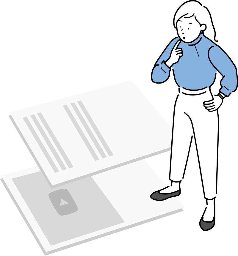 ニュースを眺める女性